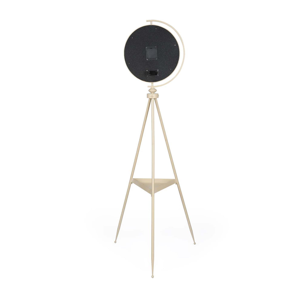 Moving Gear Floor Clock- Beige and Gold