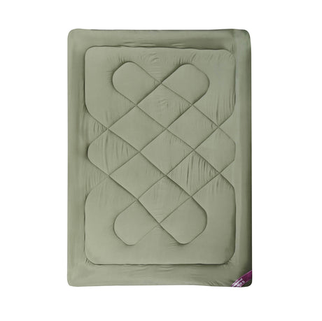 Polyester Reversible Solid Single Comforter- Green
