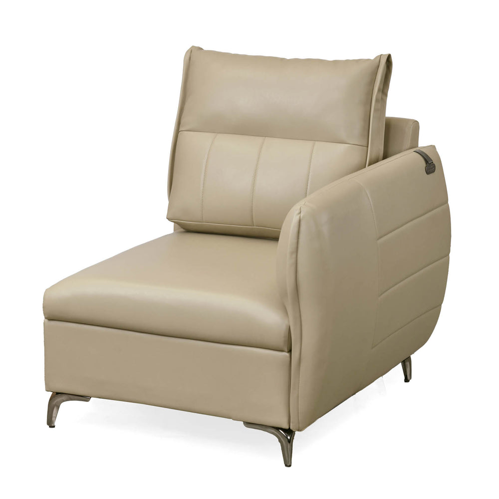 Infinia 1 Seater Leatherette Sofa with Left Arm- Beige