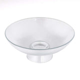 Fluted Design Footed Glass Serving Bowl- Transparent