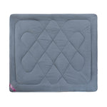 Polyester Reversible Solid Double Comforter- Grey