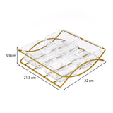 Set of 4 Serving Glass bowls with Tray- Transparent
