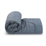 Polyester Reversible Solid Double Comforter- Grey