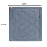 Polyester Reversible Solid Double Comforter- Grey