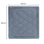 Polyester Reversible Solid Double Comforter- Grey