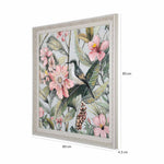 Bird in flowers Canvas Wall Painting- Blue