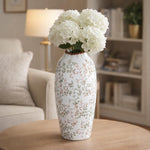 Floarl Droplet Ceramic Vase Small- Green