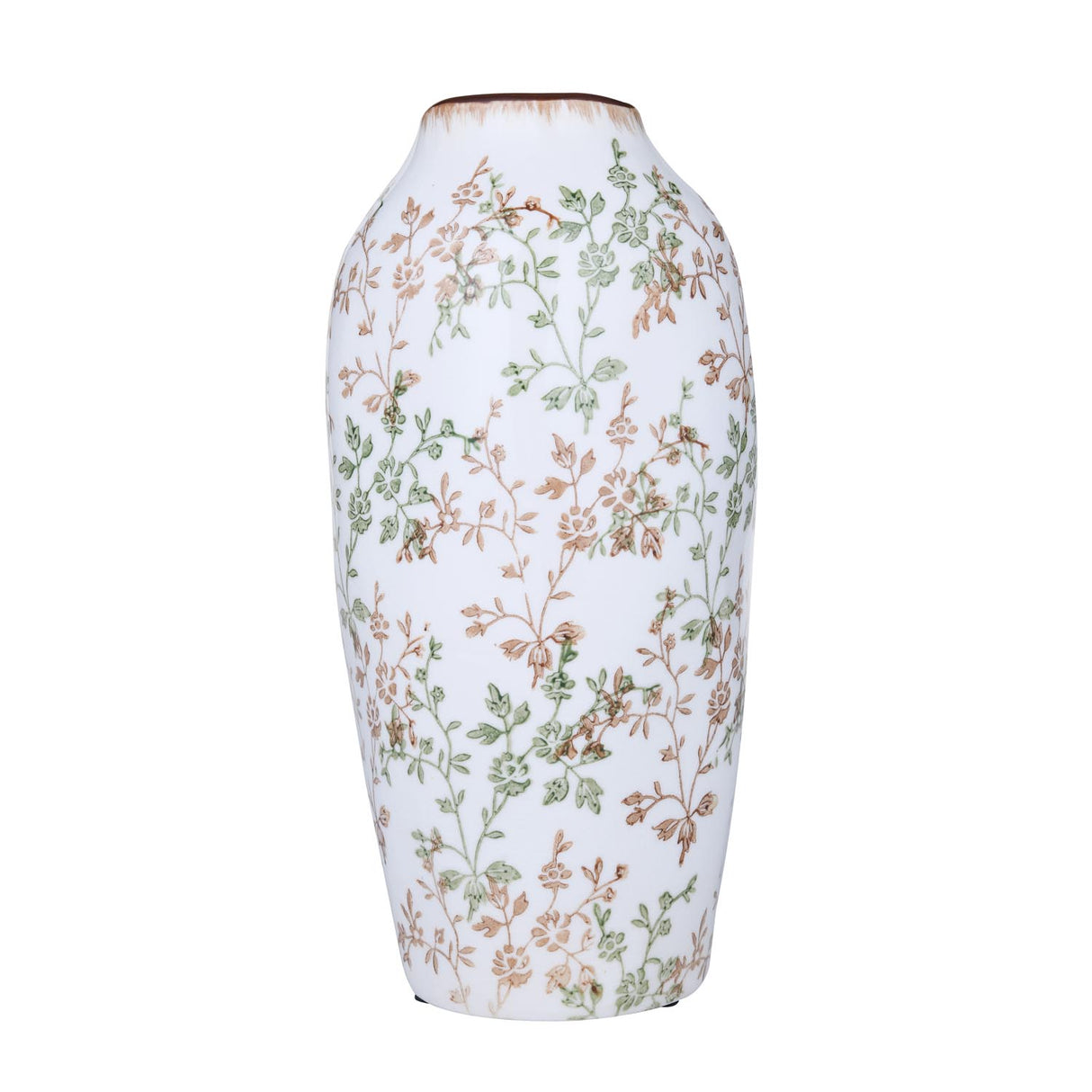 Floarl Droplet Ceramic Vase Small- Green