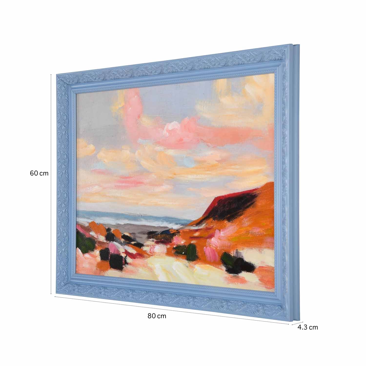 Seaside Panorama Canvas Wall Painting- Multicolor