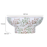 Floral Decorative Ceramic Urli- Green
