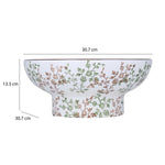 Floral Decorative Ceramic Urli- Green