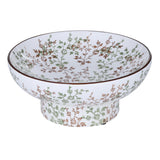 Floral Decorative Ceramic Urli- Green