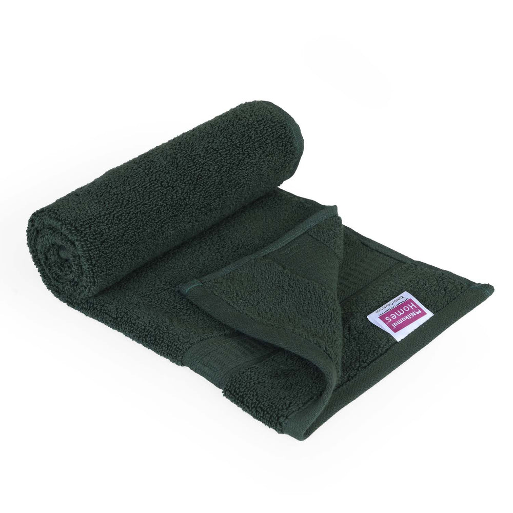 Cotton Zero Twist Hand Towel- Green