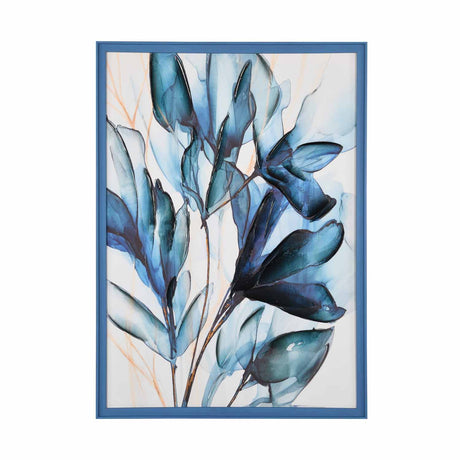 Floral Art - II Canvas Painting- Blue and White