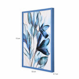 Floral Art - II Canvas Painting- Blue and White