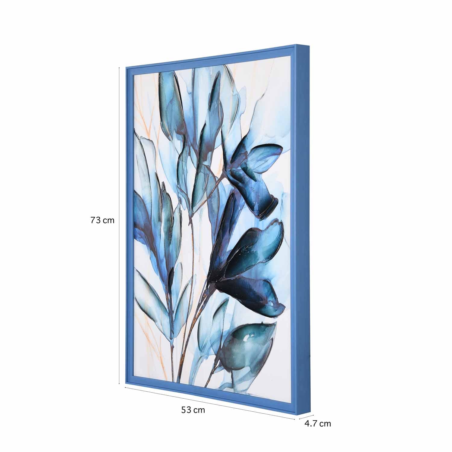Floral Art - II Canvas Painting- Blue and White