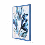 Floral Art - II Canvas Painting- Blue and White