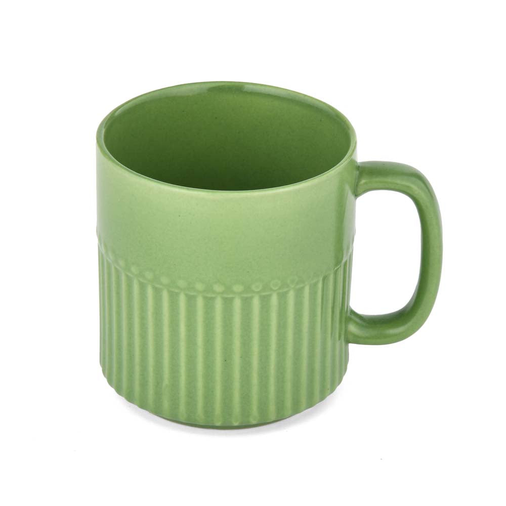 Porcelain Coffee Mug Set of 6- Green