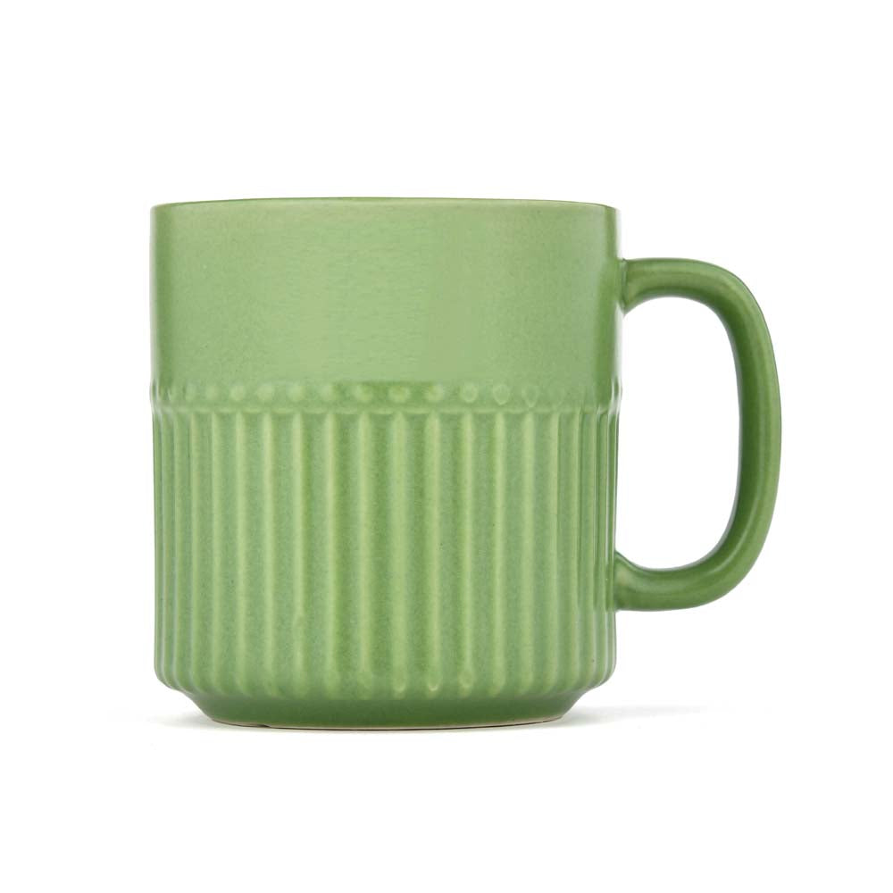 Porcelain Coffee Mug Set of 6- Green