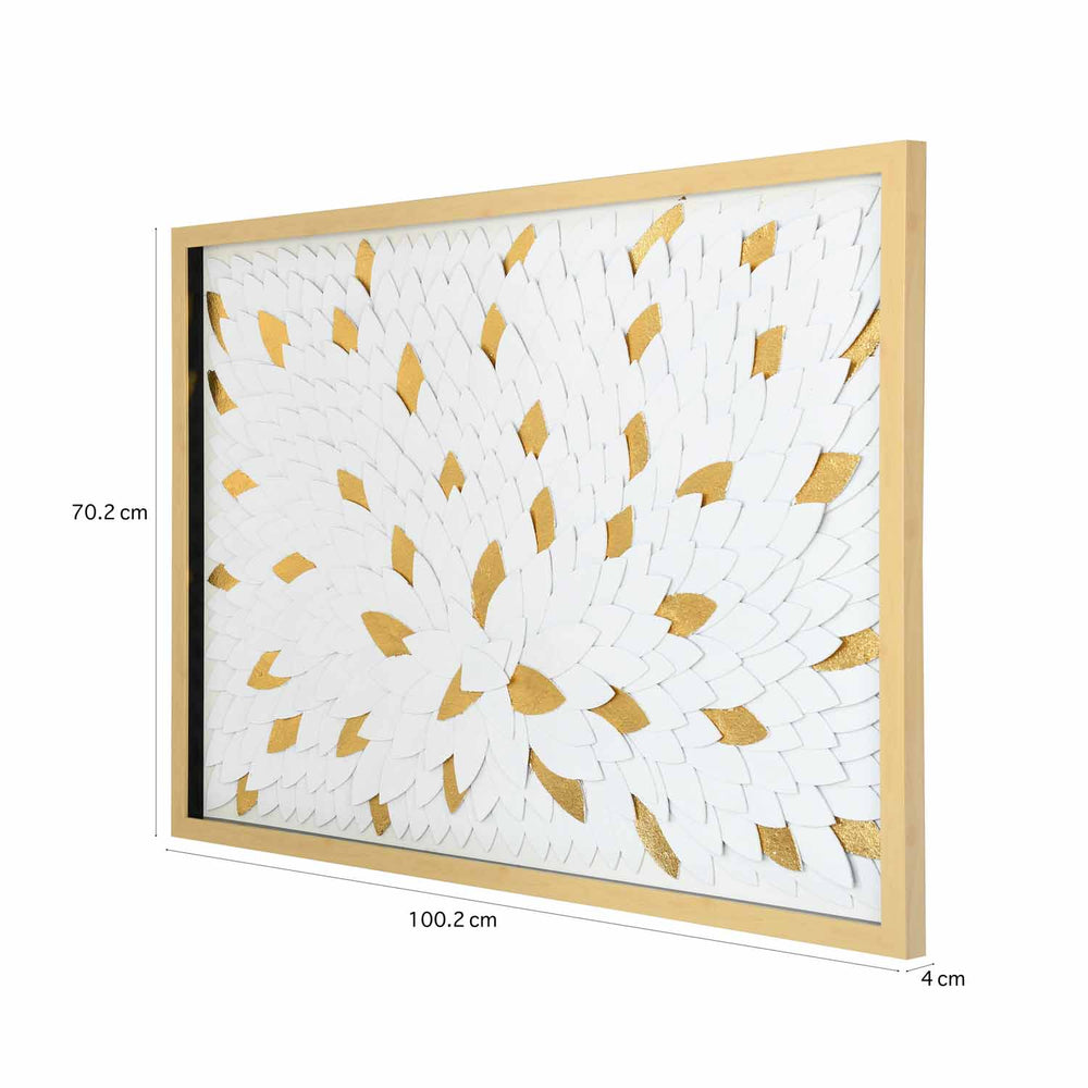 Feathers Wall Décor- White and Gold