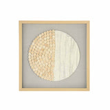 Shell Art Glass Wall Décor- Beige