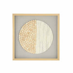 Shell Art Glass Wall Décor- Beige