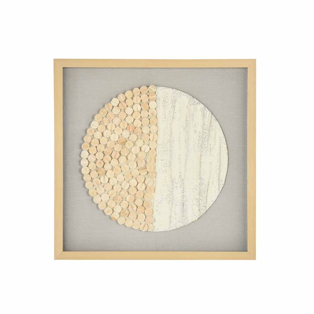 Shell Art Glass Wall Décor- Beige