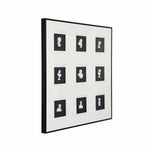 Greek Faces Glass Wall Décor- White and Black
