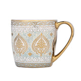 Porcelain Set of 6 Coffee Mug- White and Gold