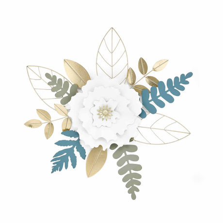 Floral Art Metal Wall Décor- Multicolor
