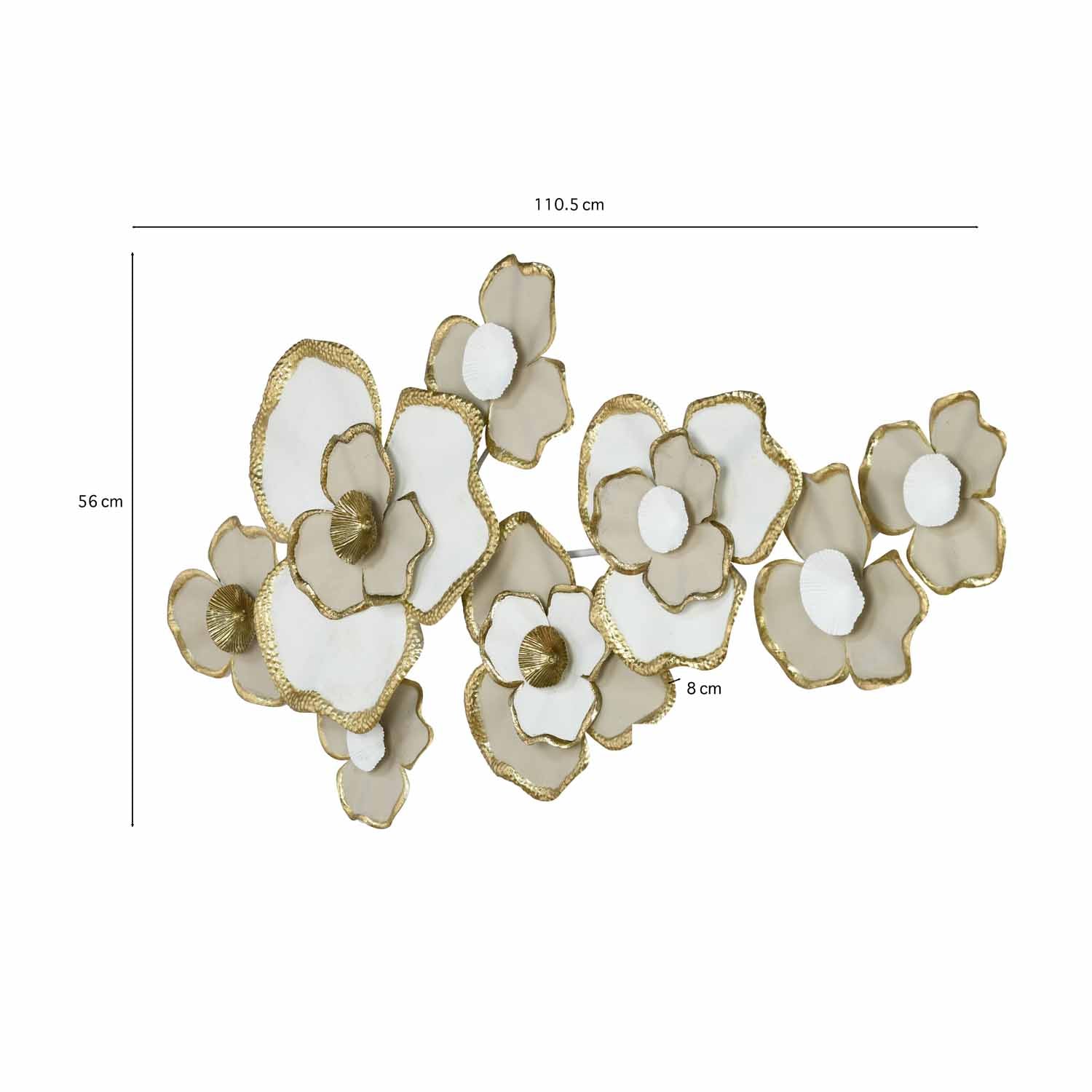 Flora Bunch Wall Décor- White and Gold
