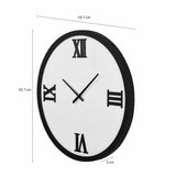 Dual Arch MDF Wall Clock- Black and White