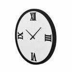 Dual Arch MDF Wall Clock- Black and White
