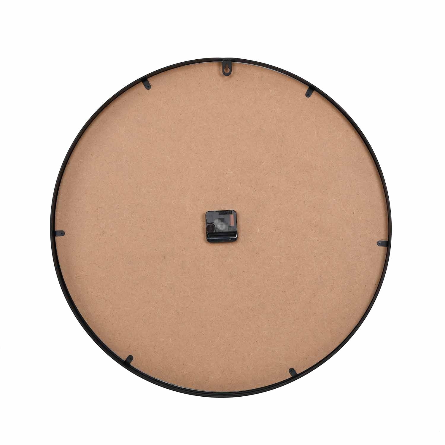 Canvas Monstera Metal Wall Clock- Grey