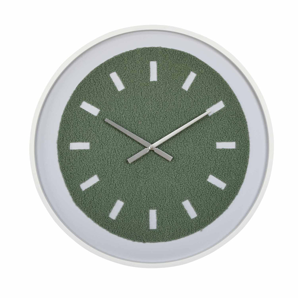 Tufted Grass MDF Wall Clock- Green