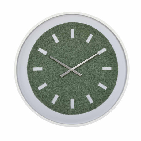 Tufted Grass MDF Wall Clock- Green