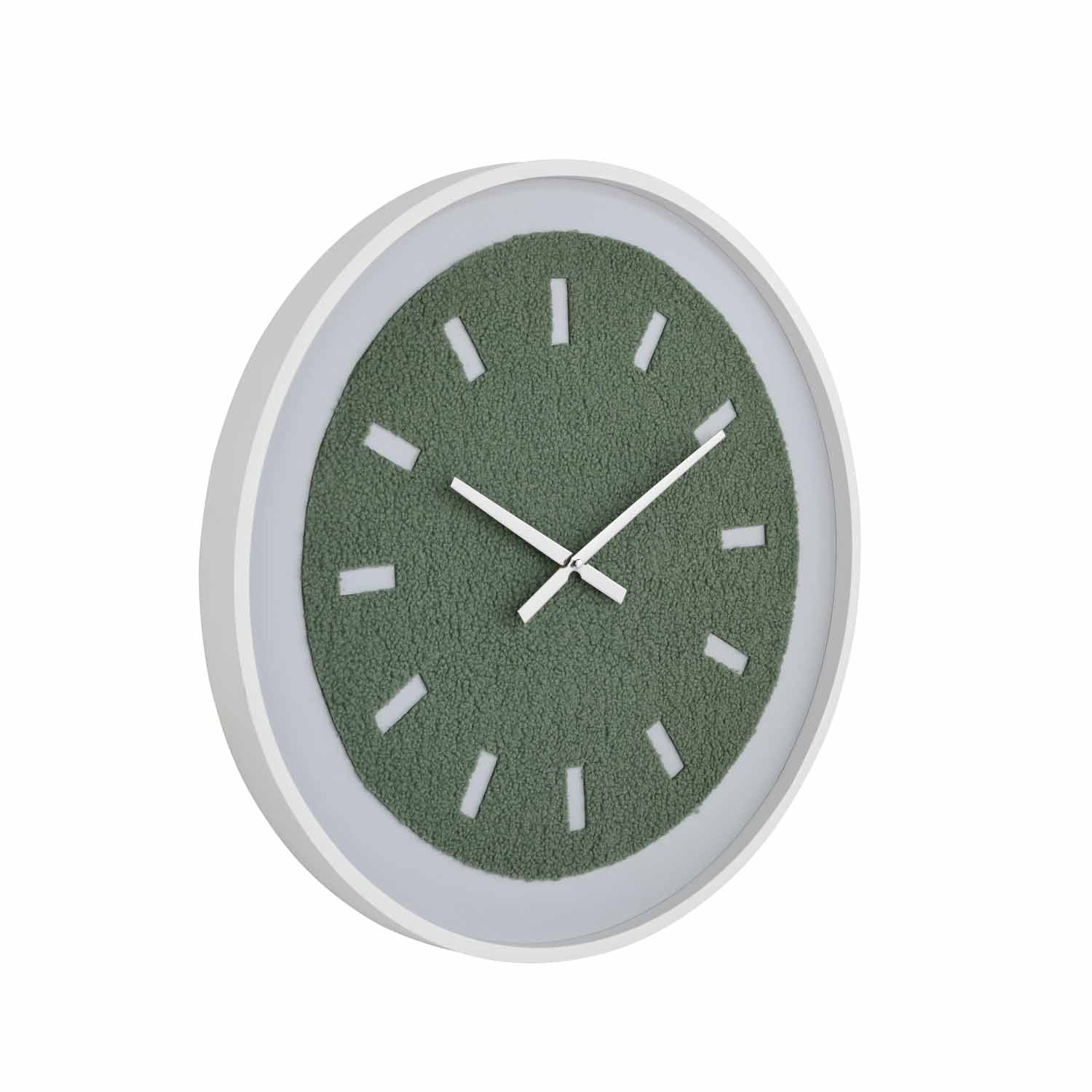 Tufted Grass MDF Wall Clock- Green