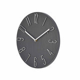 3D Numeric Plastic Modern Wall Clock- Black