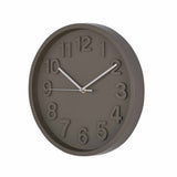 3D Numeric Plastic Wall Clock- Grey