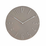 3D Numeric Plastic Modern Wall Clock- Grey