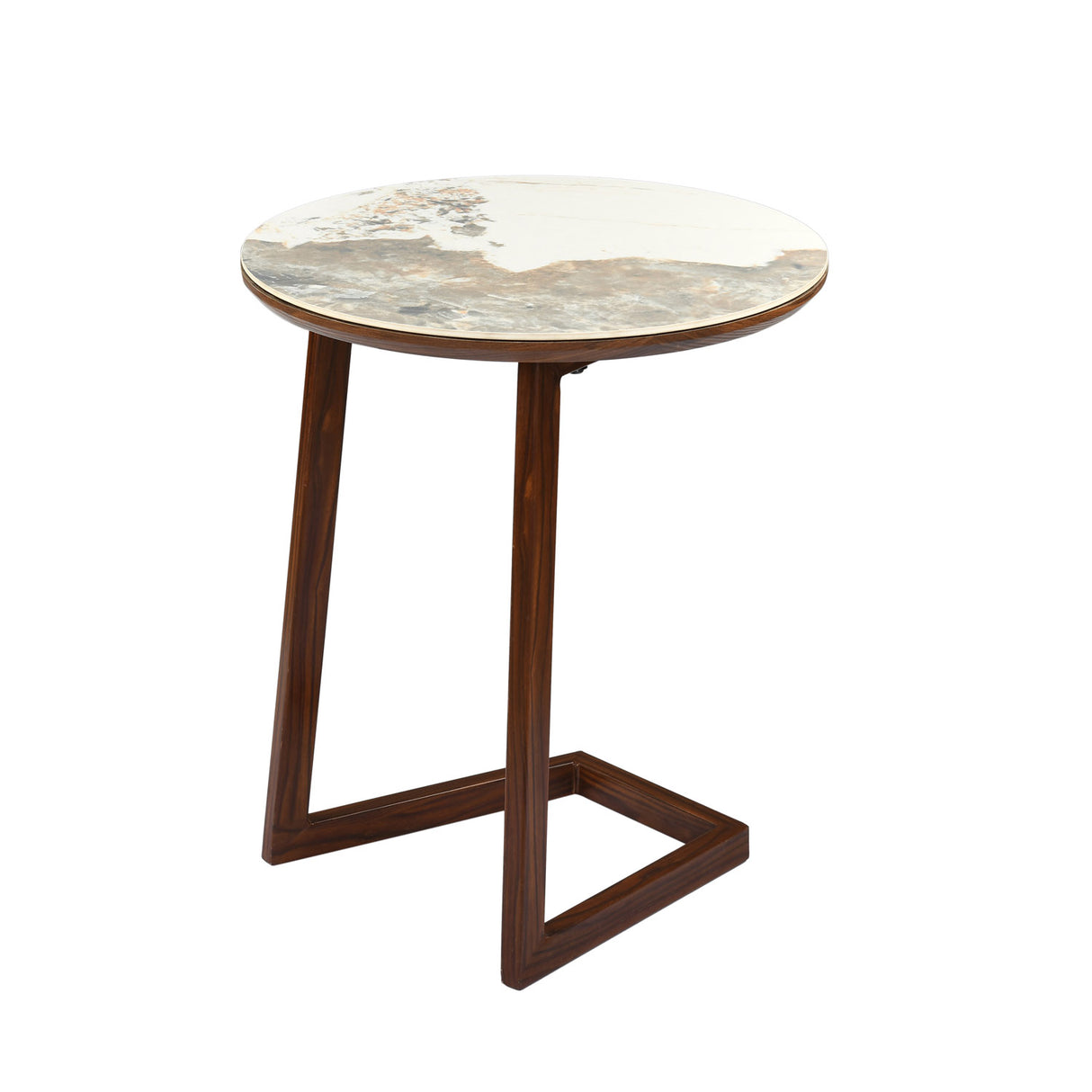 Loop Side Table- Walnut Brown
