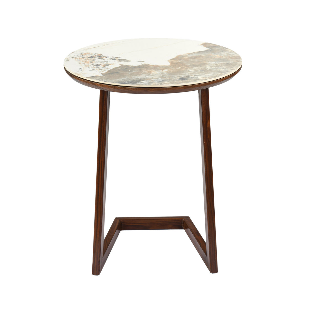Loop Side Table- Walnut Brown