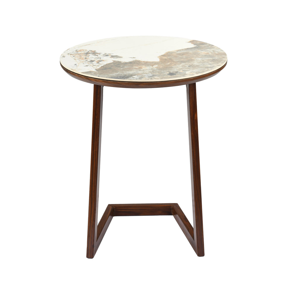 Loop Side Table- Walnut Brown