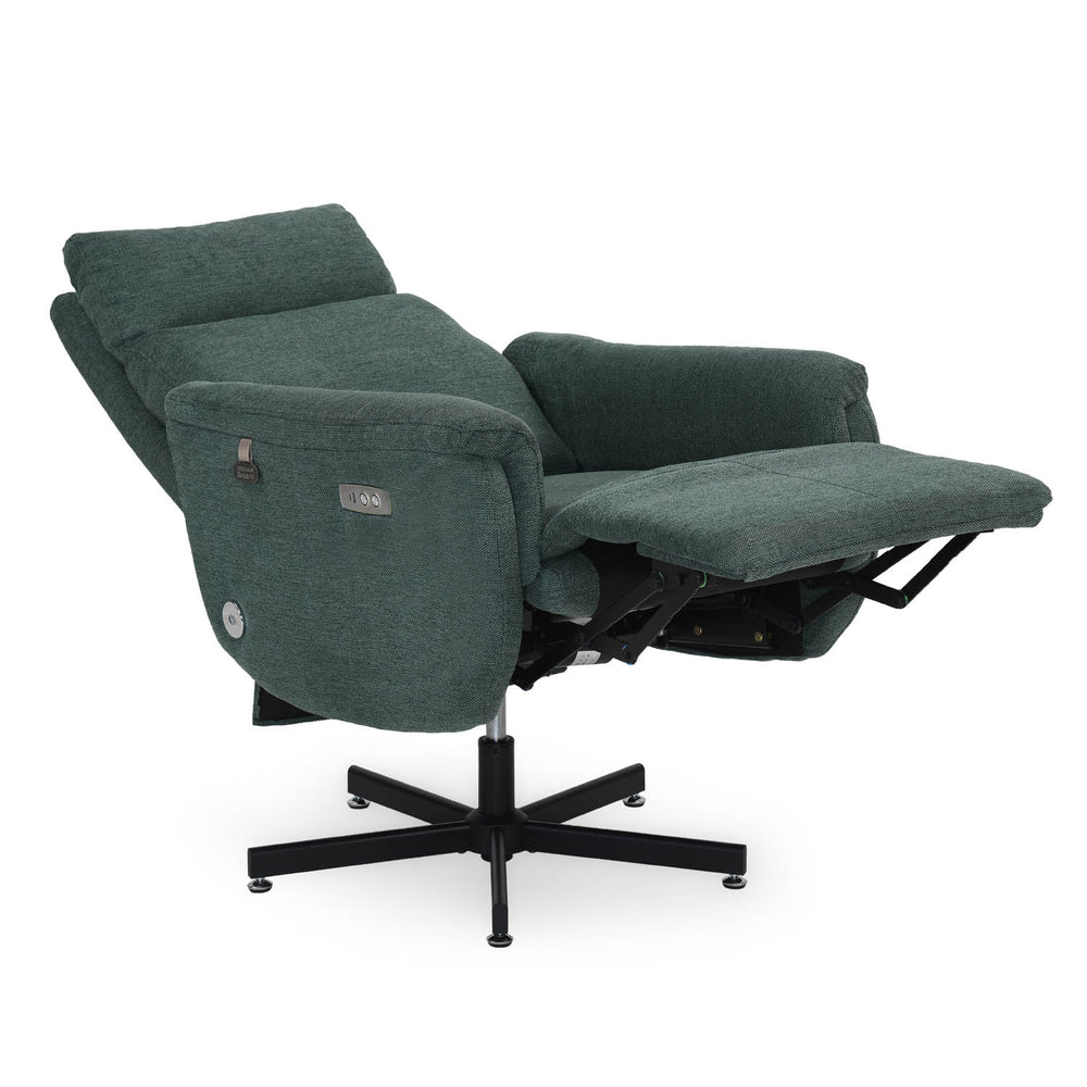 Regno 1 Seater 360-Degree Swivel Electric Recliner - Green