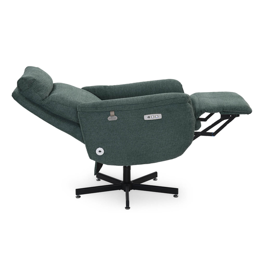 Regno 1 Seater 360-Degree Swivel Electric Recliner - Green