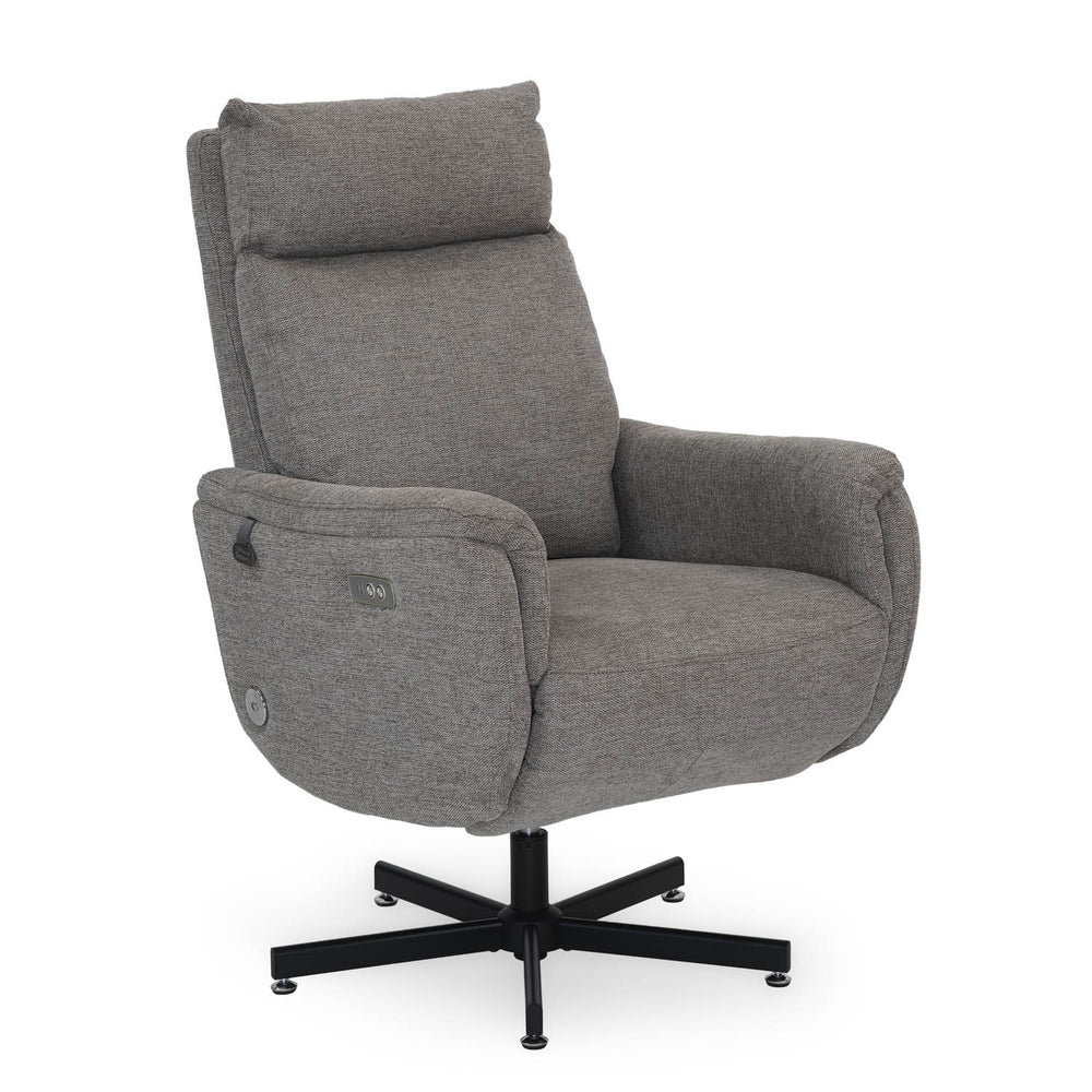 Regno 1 Seater 360-Degree Swivel Electric Recliner - Khaki