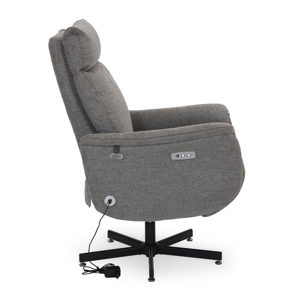 Regno 1 Seater 360-Degree Swivel Electric Recliner - Khaki