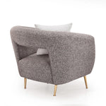 Giorgio Arm Chair Textured Fabric- Brown