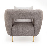 Giorgio Arm Chair Textured Fabric- Brown