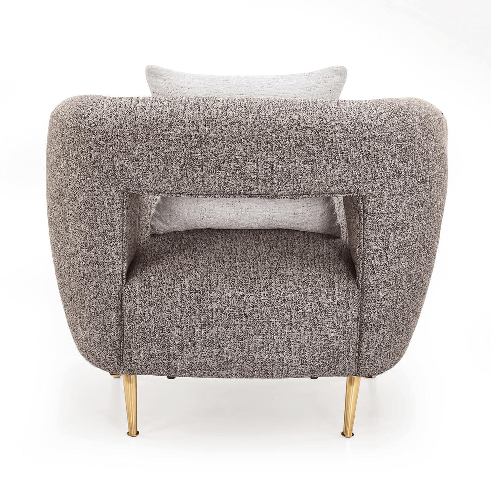 Giorgio Arm Chair Textured Fabric- Brown